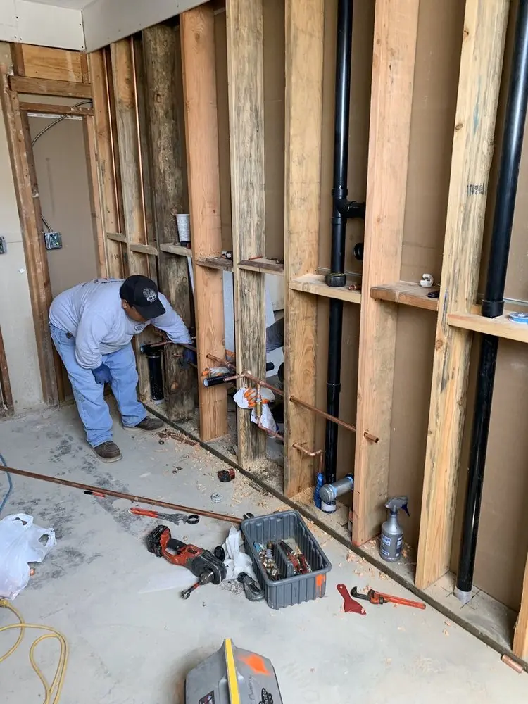 Commercial rough-in plumbing for Gas Line Repair in Provost